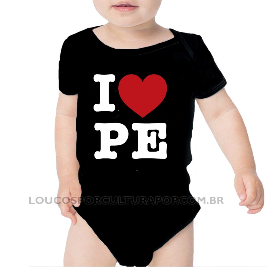 Body Infantil I Love Pernambuco