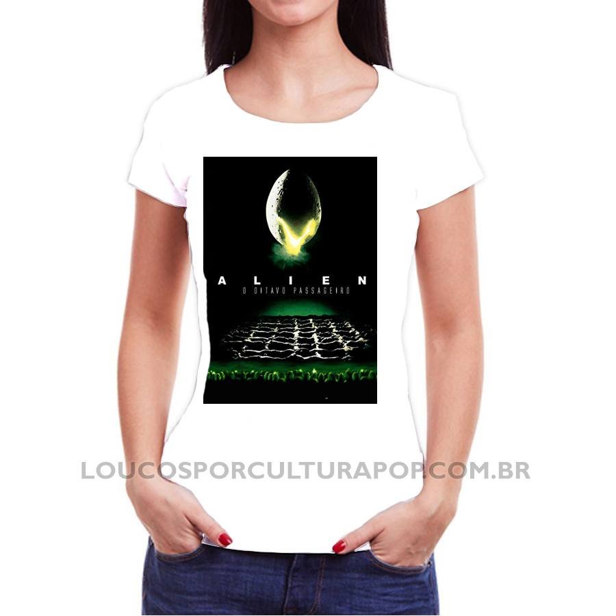 Camiseta Feminina Baby Look Alien - Imagem 2