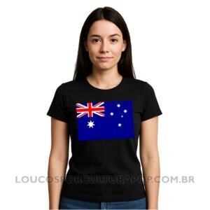 Camiseta Feminina Baby Look Bandeira da Austrália