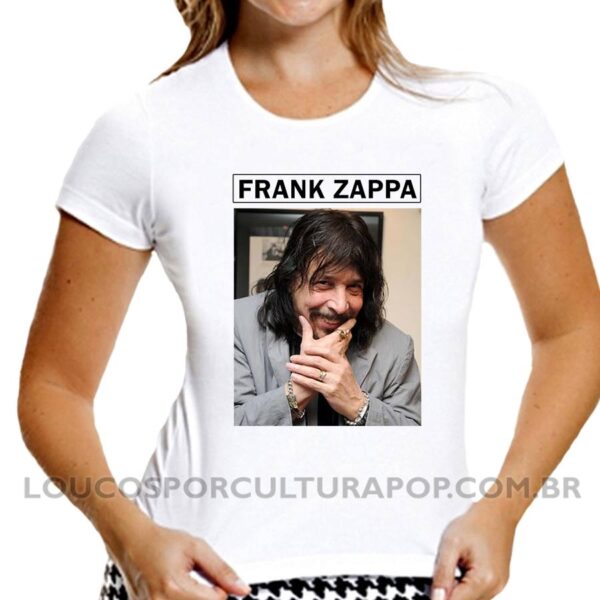 Camiseta Feminina Baby Look Benito Di Paula Frank Zappa sátira