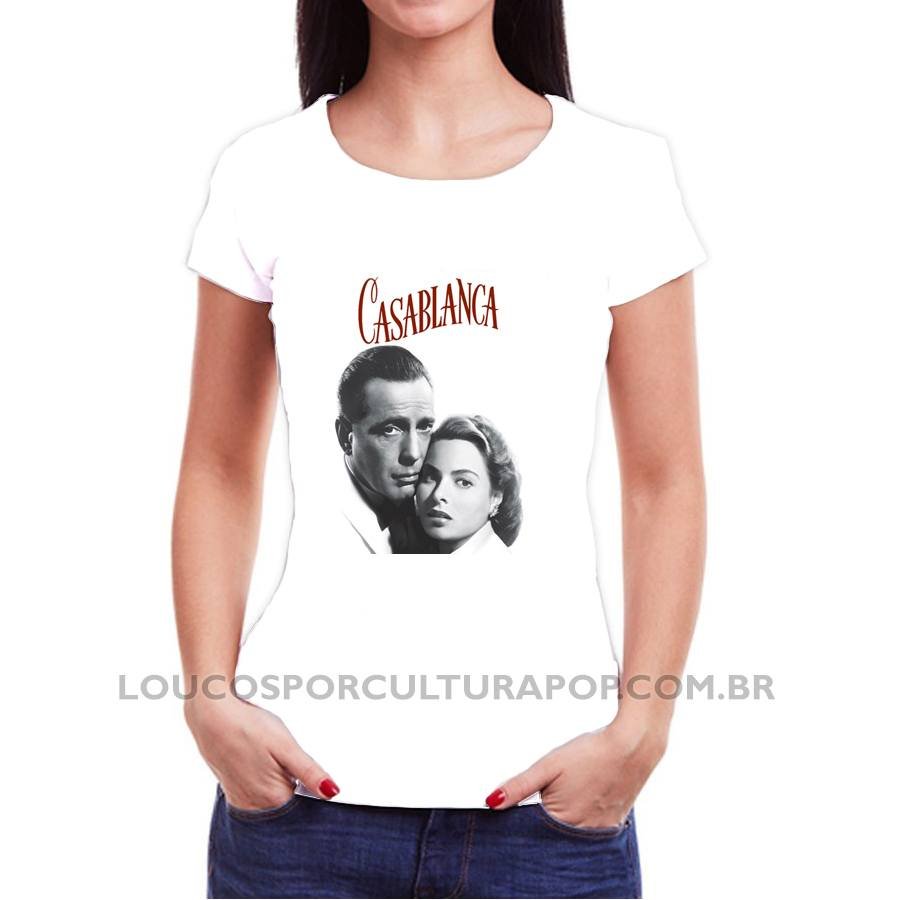 Camiseta Feminina Baby Look Casablanca - Imagem 2