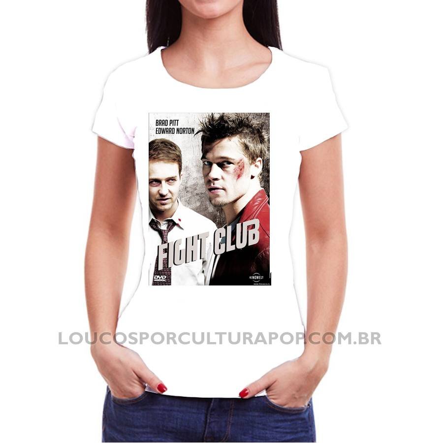 Camiseta Feminina Baby Look Clube da Luta - Imagem 2