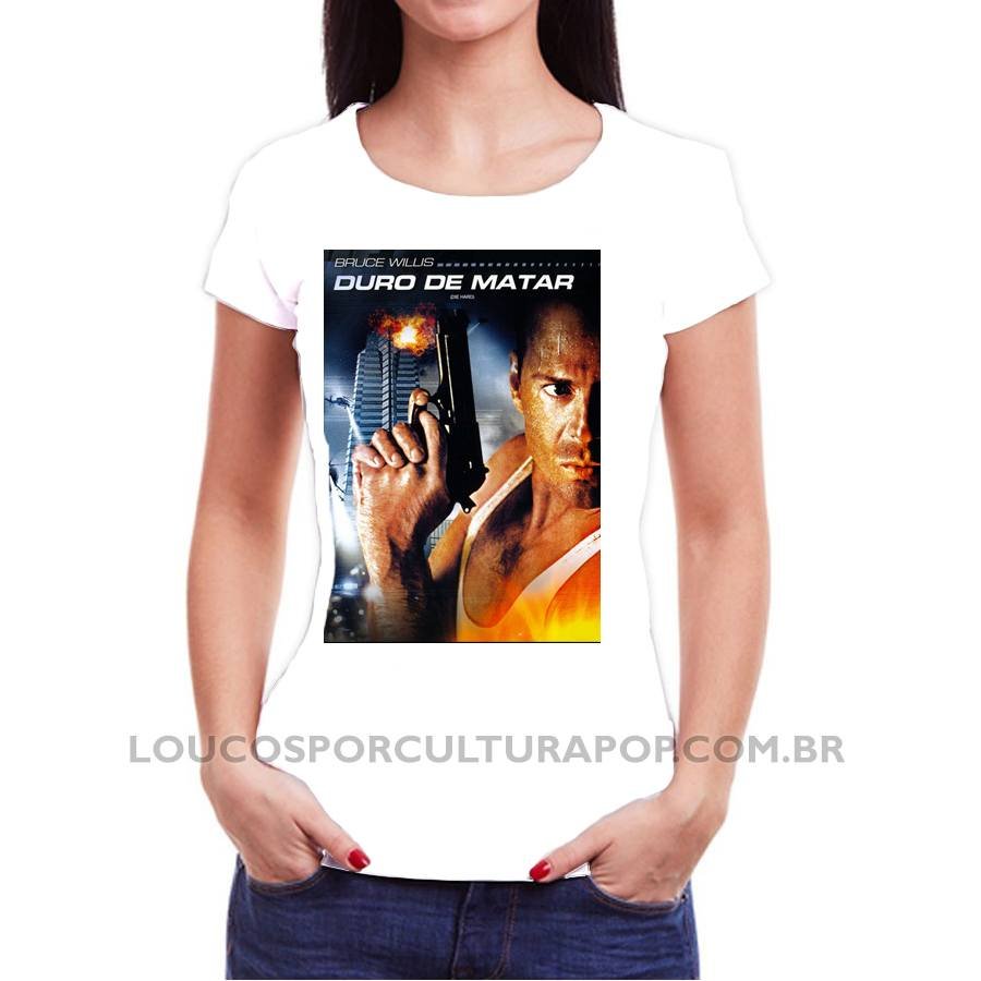 Camiseta Feminina Baby Look Duro de Matar - Imagem 2
