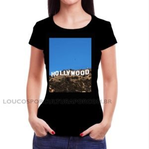 Camiseta Feminina Baby Look Hollywood