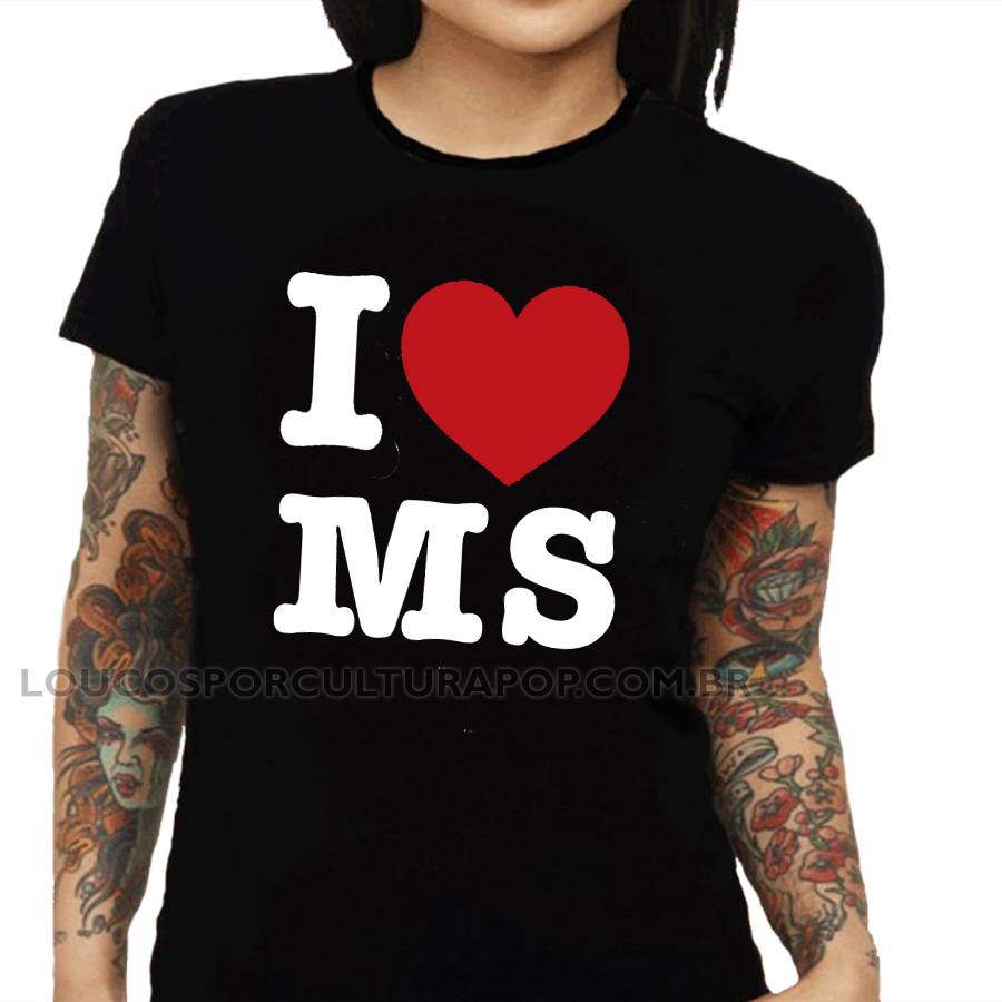 Camiseta Babylook I Love Interior