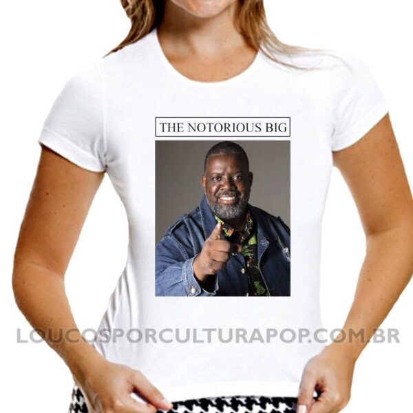 Camiseta Feminina Baby Look Pericles Notorious Big sátira
