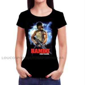 Camiseta Feminina Baby Look Rambo