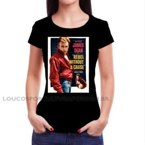 Camiseta Feminina Baby Look Rebelde Sem Causa