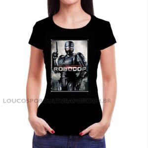 Camiseta Feminina Baby Look Robcop