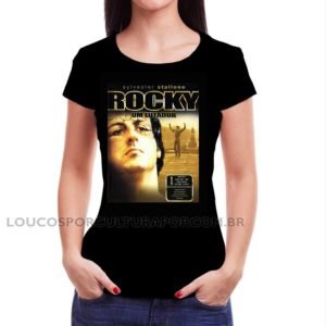 Camiseta Feminina Baby Look Rocky o Lutador