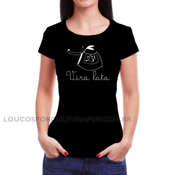 Camiseta Feminina Baby Look Vira Lata