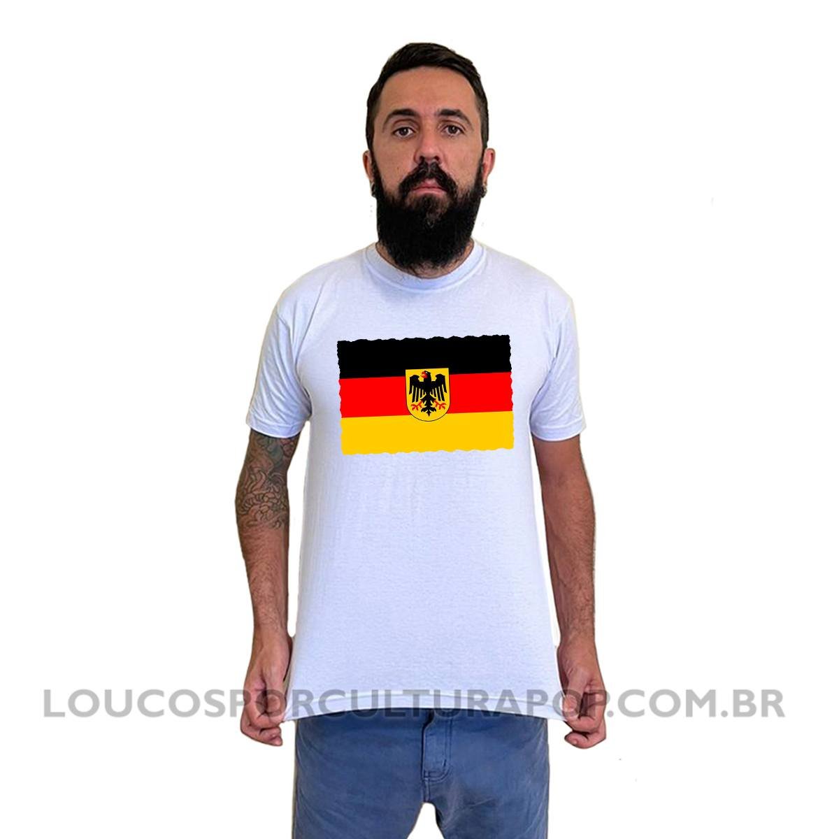 Camiseta Masculina Bandeira da Alemanha Ocidental - Imagem 2