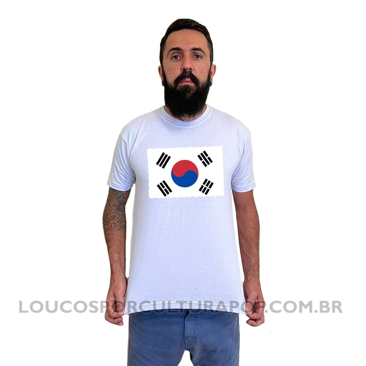 Camiseta Masculina Bandeira da Coreia do Sul - Imagem 2