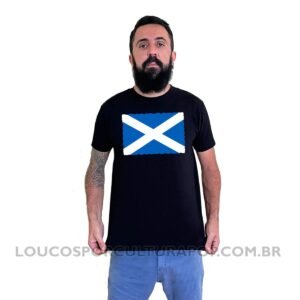 Camiseta Masculina Bandeira da Escócia