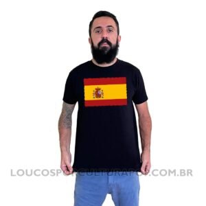 Camiseta Masculina Bandeira da Espanha