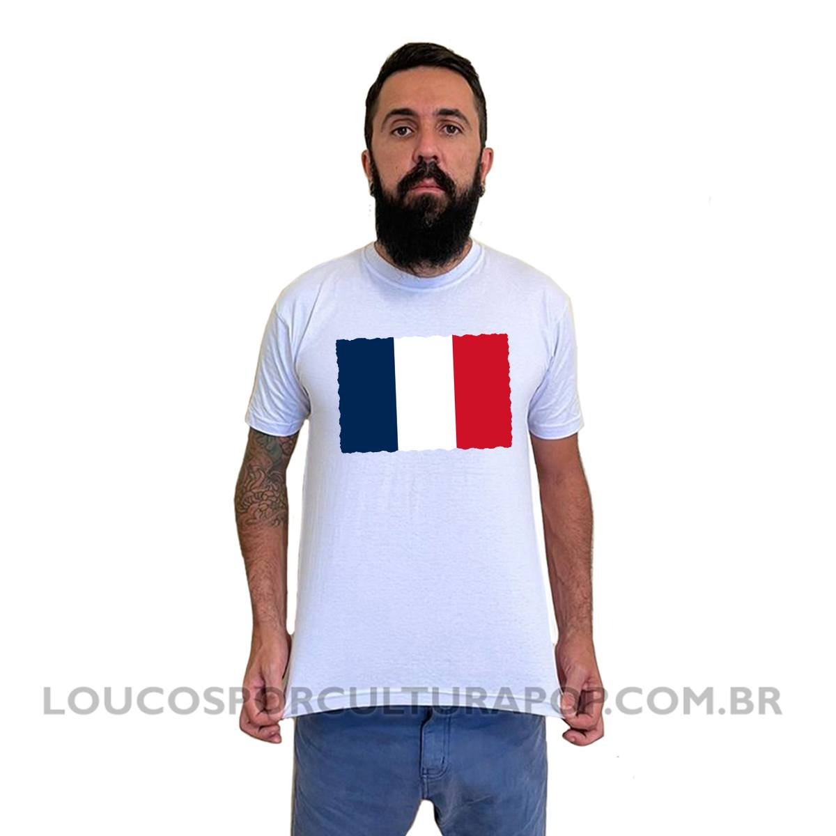 Camiseta Masculina Bandeira da França - Imagem 2