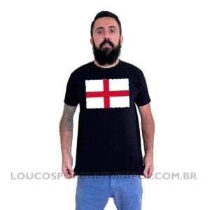Camiseta Masculina Bandeira da Inglaterra