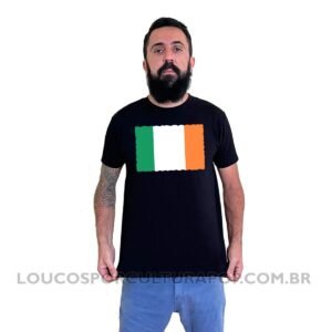 Camiseta Masculina Bandeira da Irlanda