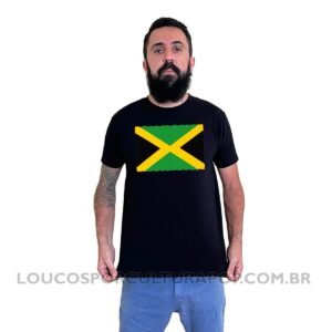 Camiseta Masculina Bandeira da Jamaica