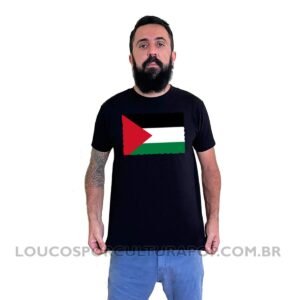 Camiseta Masculina Bandeira da Palestina