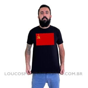 Camiseta Masculina Bandeira da União Soviética