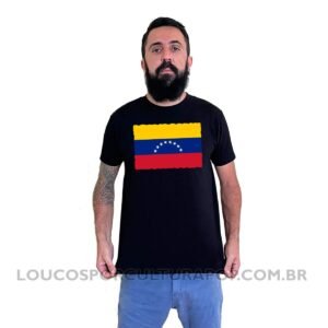 Camiseta Masculina Bandeira da Venezuela