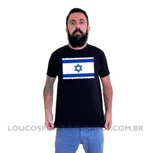 Camiseta Masculina Bandeira de Israel