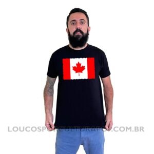 Camiseta Masculina Bandeira do Canadá