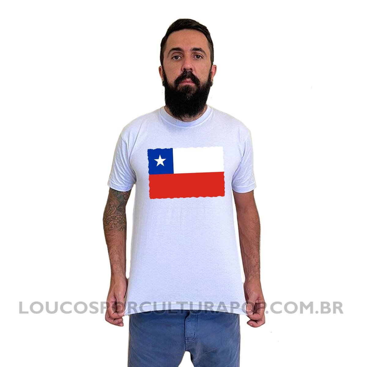 Camiseta Masculina Bandeira do Chile - Imagem 2