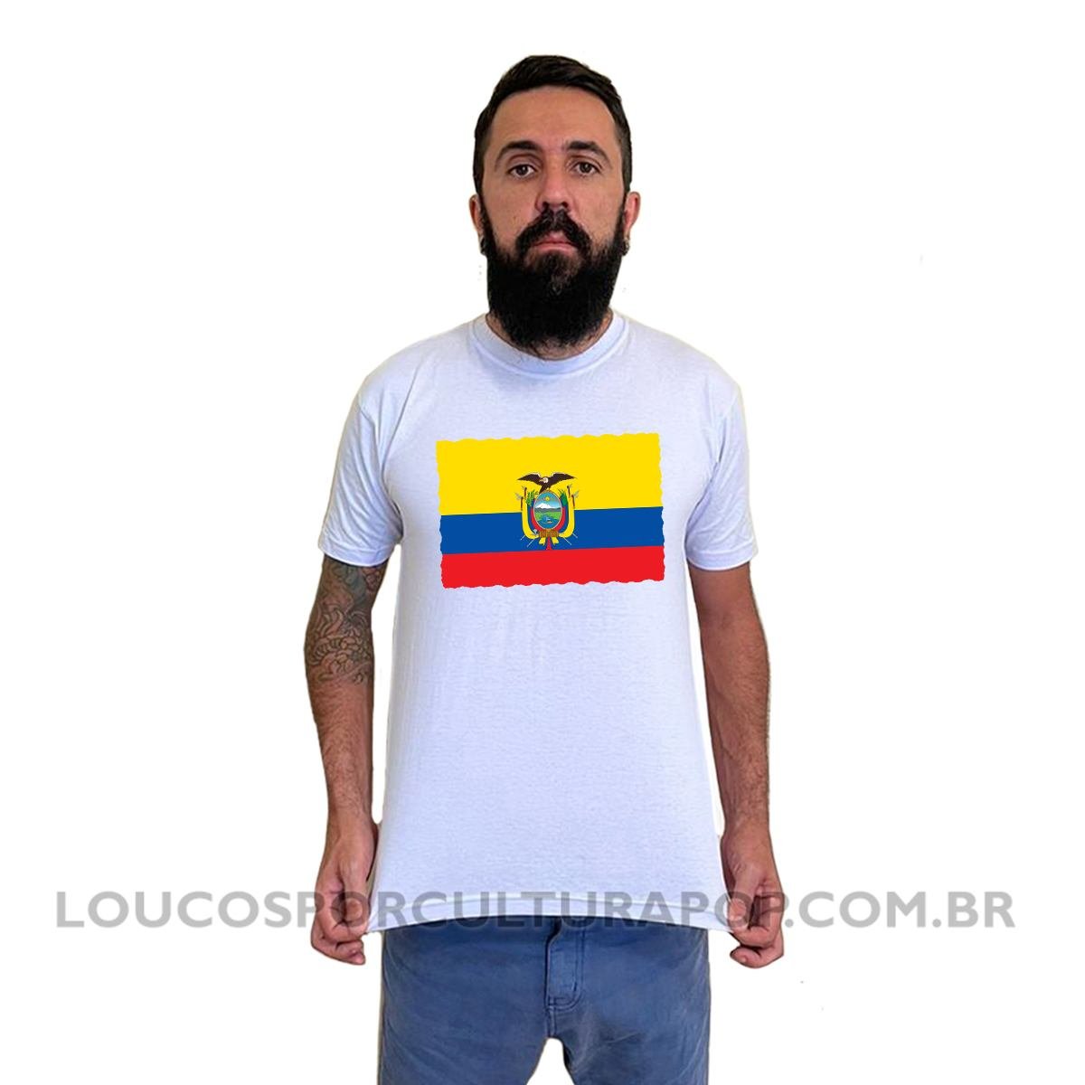 Camiseta Masculina Bandeira do Equador - Imagem 2