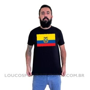 Camiseta Masculina Bandeira do Equador