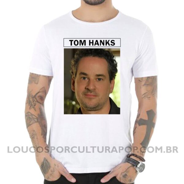 Camiseta Masculina Dan Stulbach Tom Hanks sátira