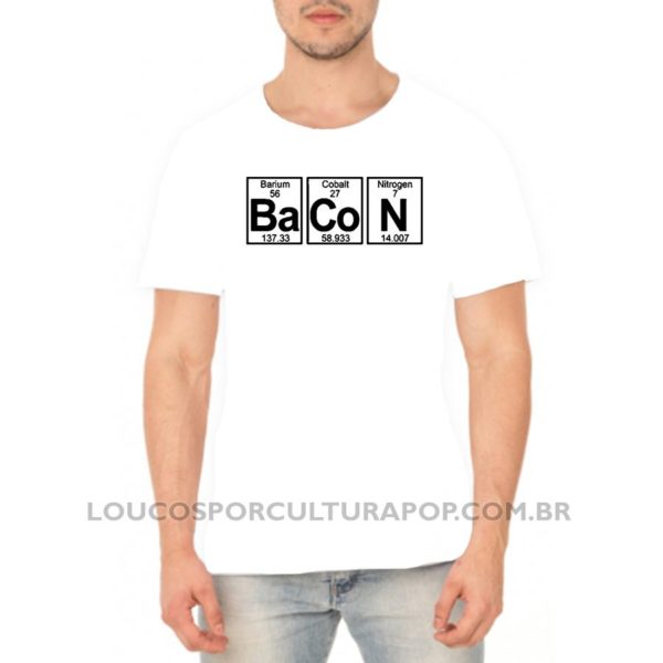 Camiseta Masculina Eu Amo Bacon - Imagem 2