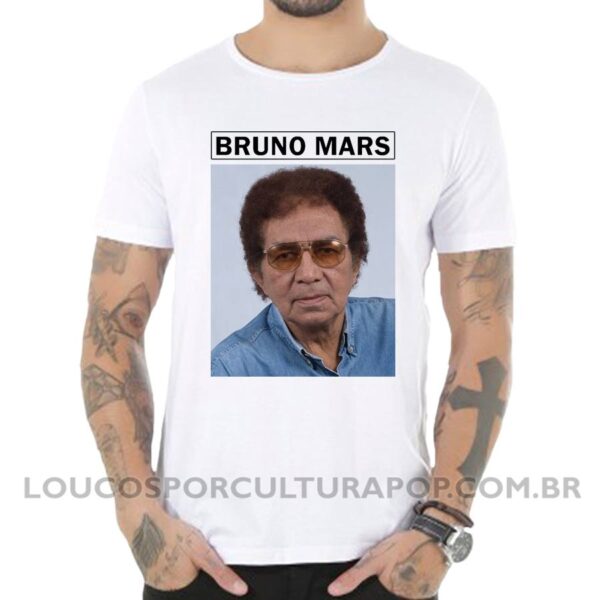 Camiseta Masculina Reginaldo Rossi Bruno Mars sátira