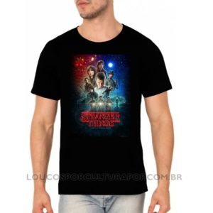 Camiseta Masculina Stranger Things Capa
