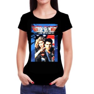 Camiseta Feminina Baby Look Top Gun Capa